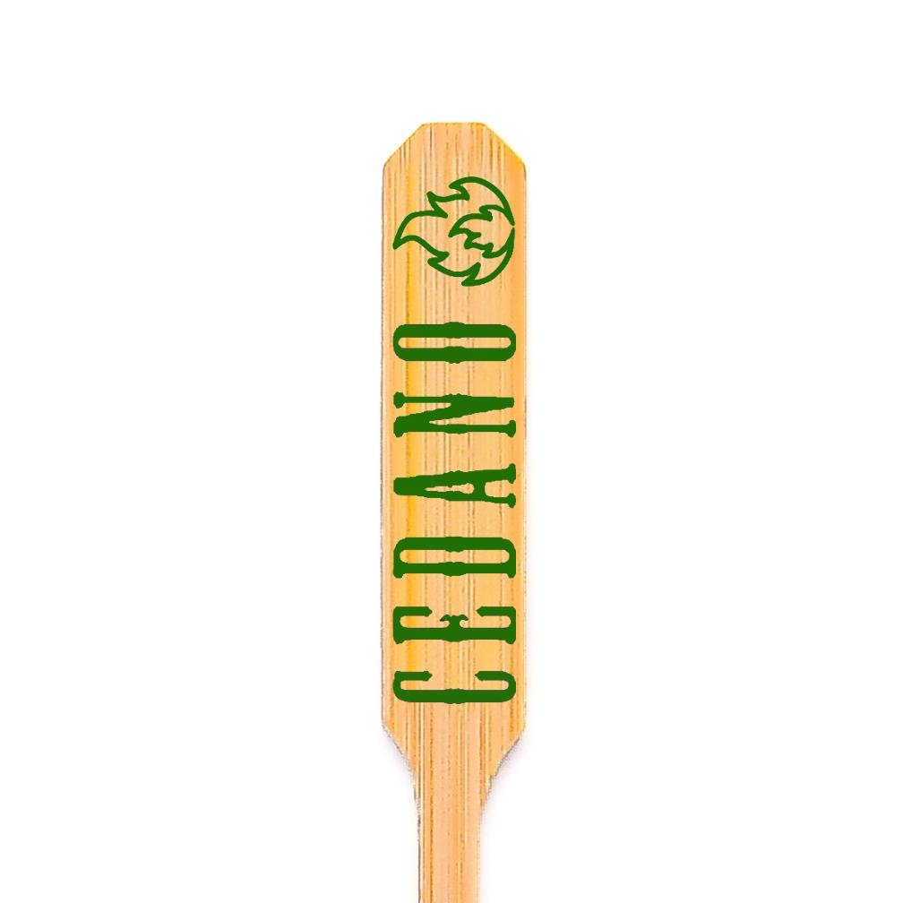 8 inch Bulk Custom Skewers - Paddle Skewers - Color Printing - Pick On Us, LLC