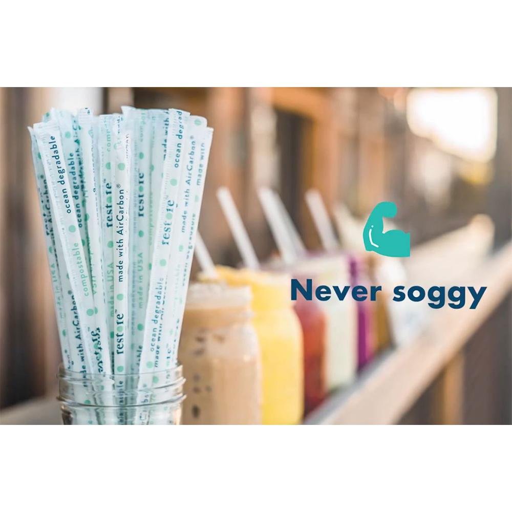 Aircarbon straws - Biodegradable Regenerative Foodware - 5.30 Inch - Pick On Us, LLC