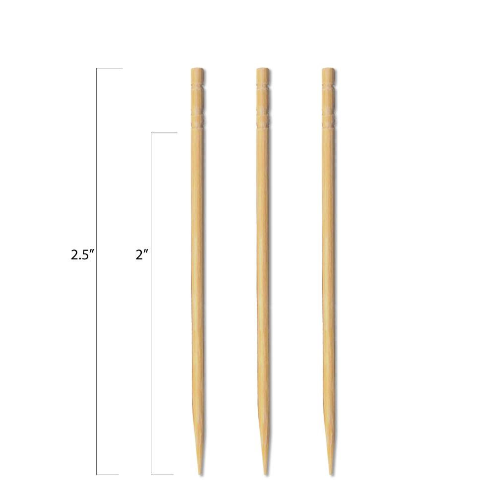 Bulk Bamboo Toothpicks 2.5 Inch - Thick - Pick On Us, LLC