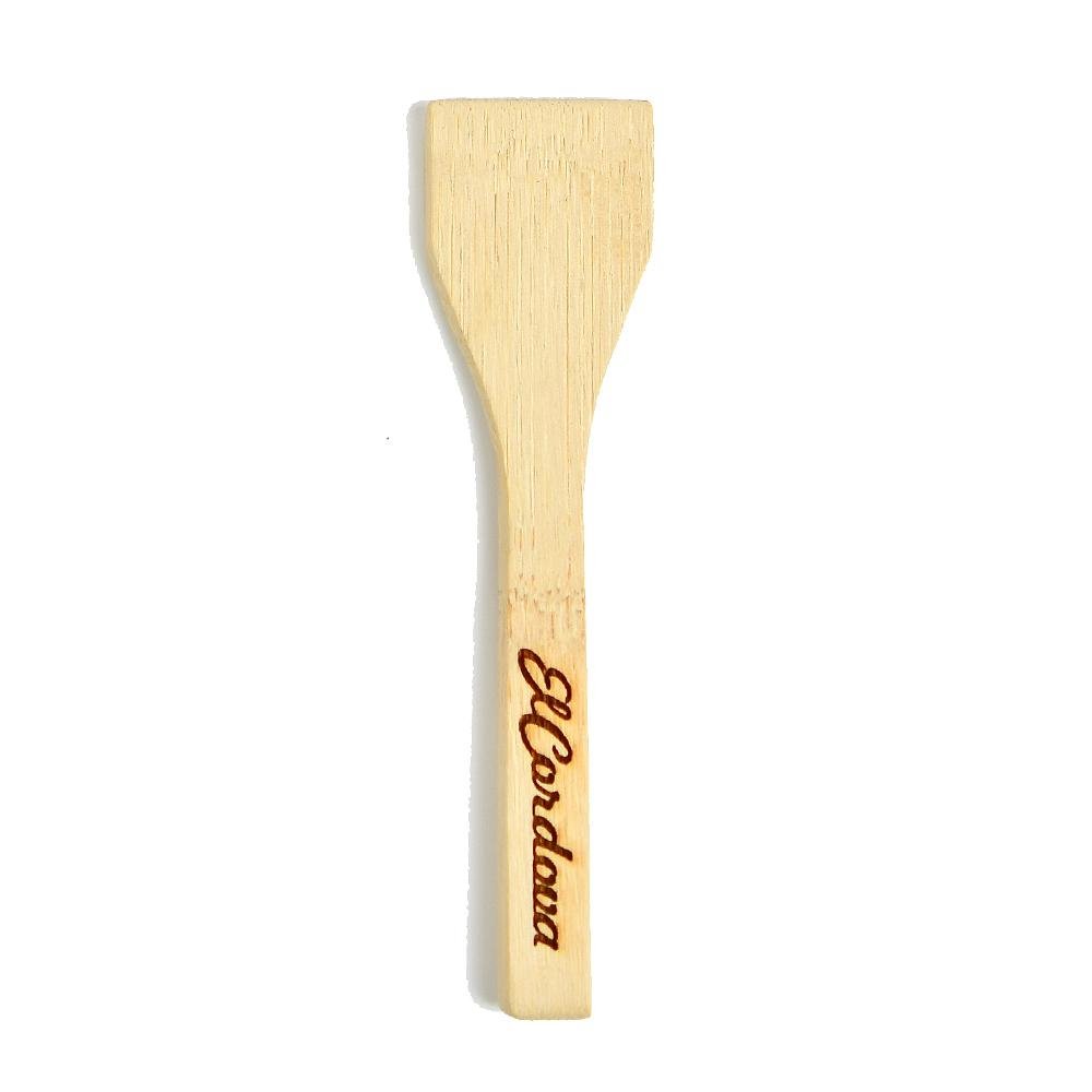 Custom Bamboo Tasting Spatulas - 4.25 Inch - Pick On Us, LLC
