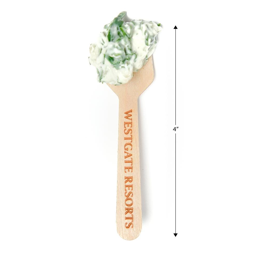 Custom Wood Tasting Spatulas - 4 inch - Pick On Us, LLC
