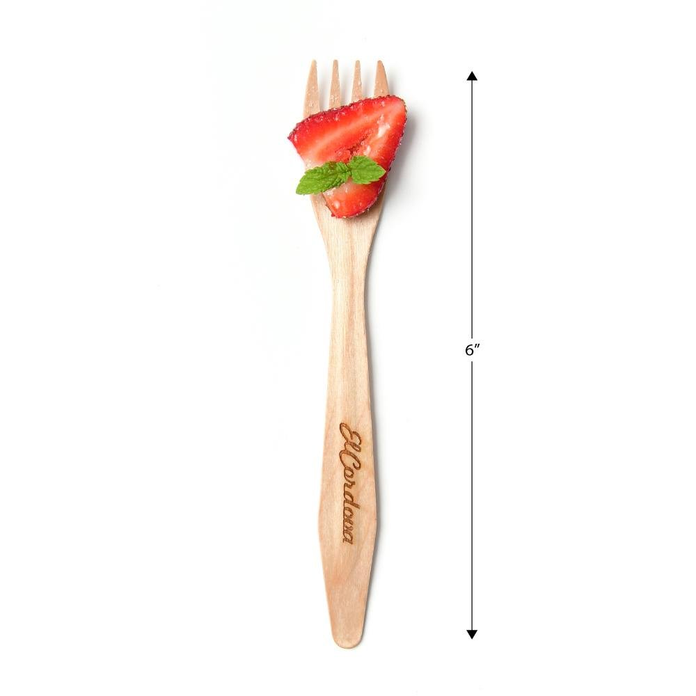 Custom Wooden Forks - 6 Inch - Pick On Us, LLC