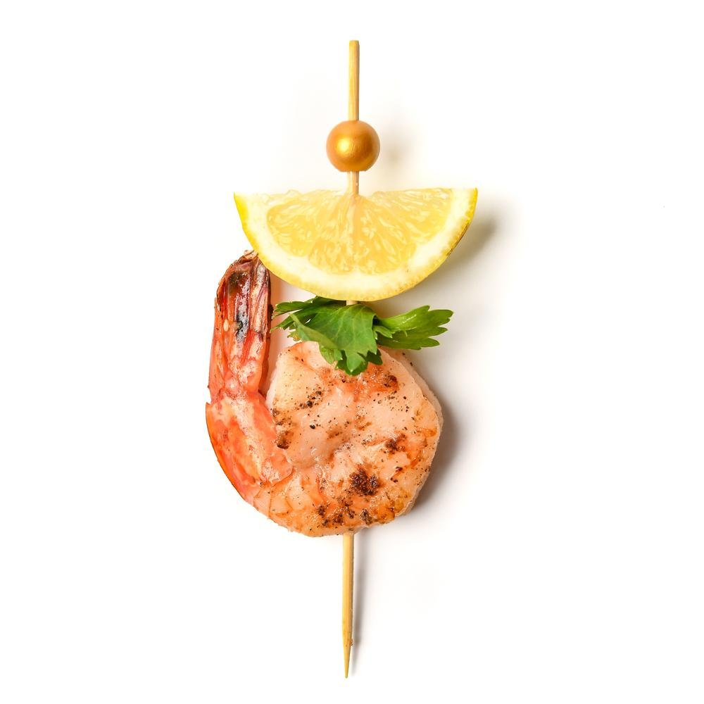 Gold Ball Bamboo Skewers - 6 Inch - Pick On Us, LLC