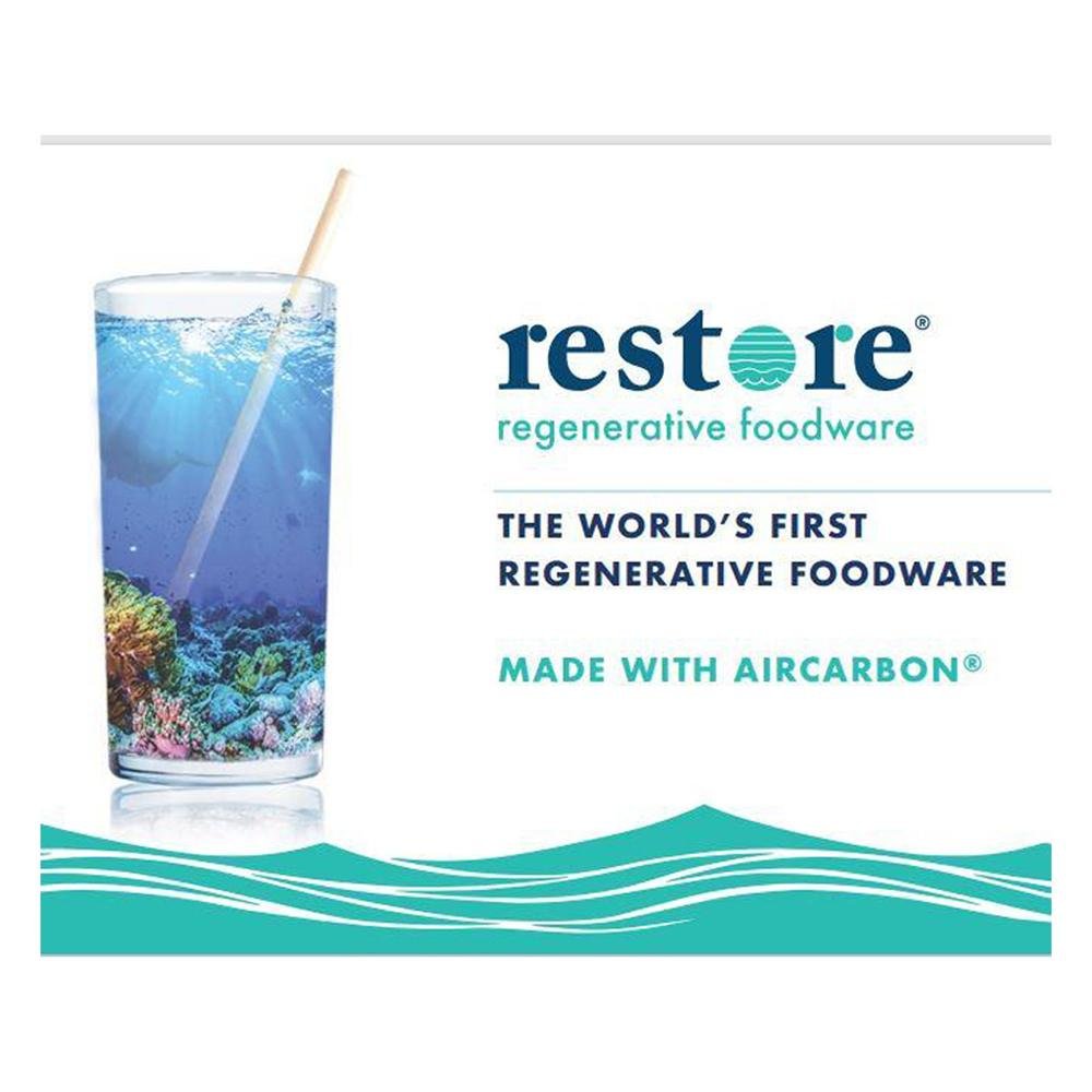 Restore Foodware AirCarbon Natural Jumbo Straws (Wrapped) 7.75 Inch. Plastic-free, home compostable, ocean safe, never soggy - Pick On Us, LLC