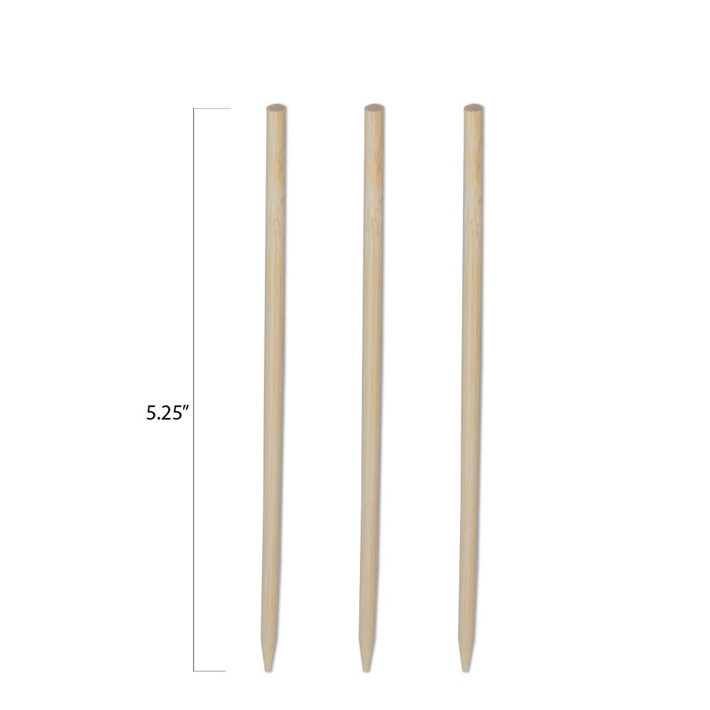 Round Bamboo Skewers - 5.25 inch - Pick On Us, LLC