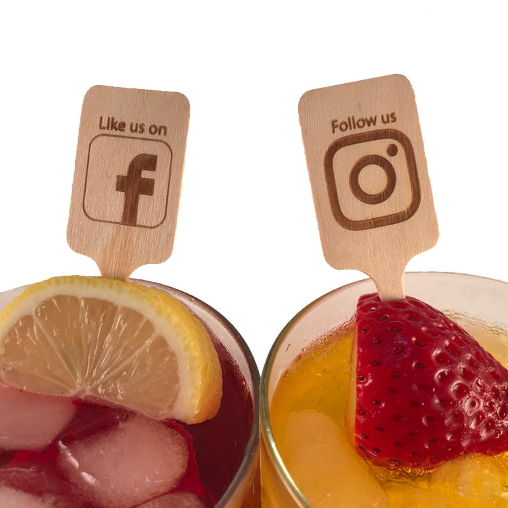 Social Media Toothpicks Instagram Tag, Facebook Tag Pick On Us, LLC