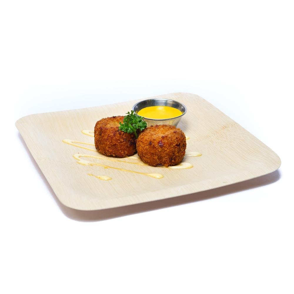 Square Bamboo Plates - 9 Inch - Pick On Us, LLC