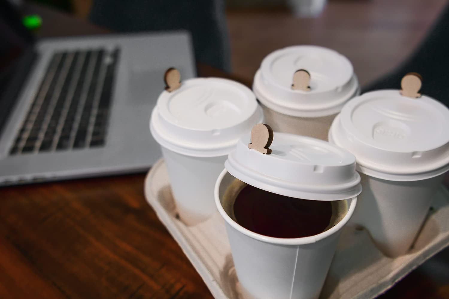 Wooden Coffee Lid Plug - Coffee Cup Lid Stoppers - Pick On Us, LLC