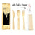 Wrapped Premium Bamboo Utensil Set with Salt and Pepper - Pick On Us, LLC