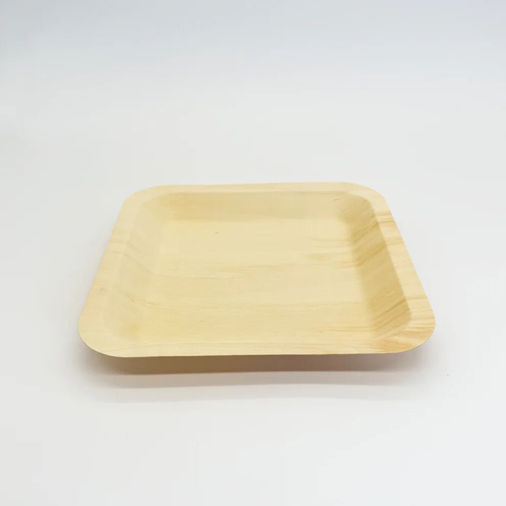 10.2"x 10.2" Square Wooden Plate - Pick On Us, LLC