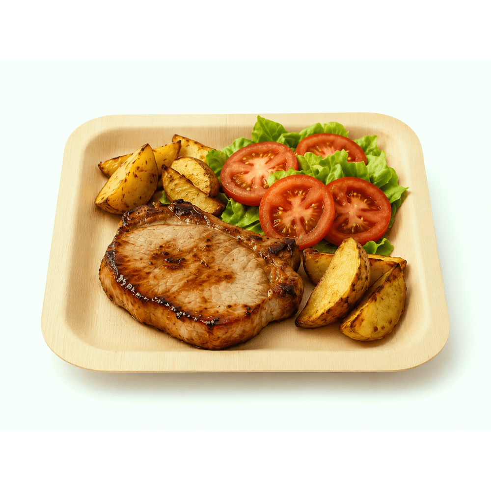 10.2"x 10.2" Square Wooden Plate - Pick On Us, LLC