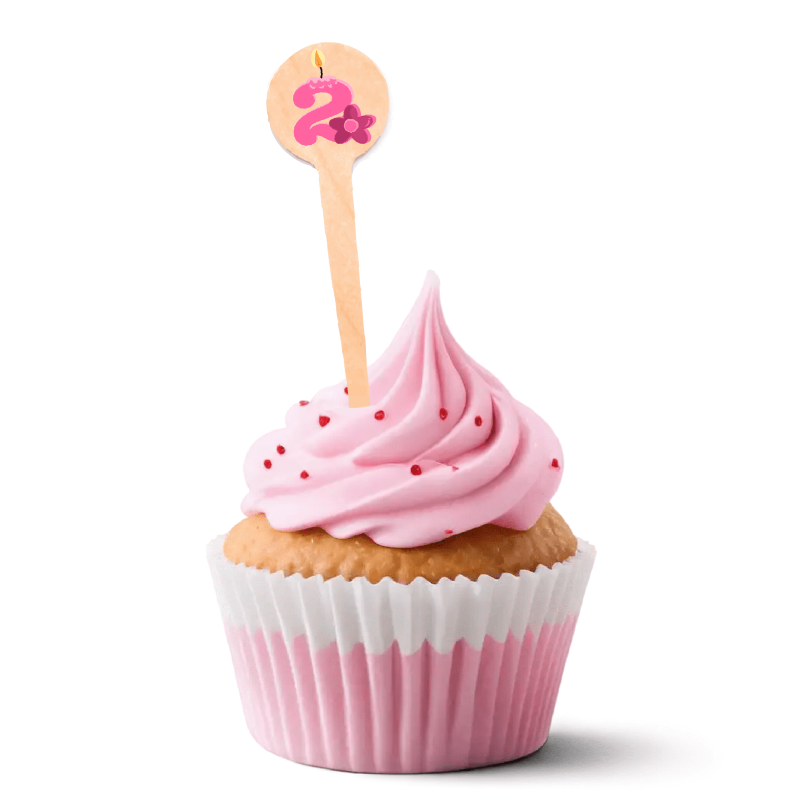 4 inch Custom Cupcake Celebration Toppers - Round Top ( Pointy ) - Color Printing - Pick On Us, LLC