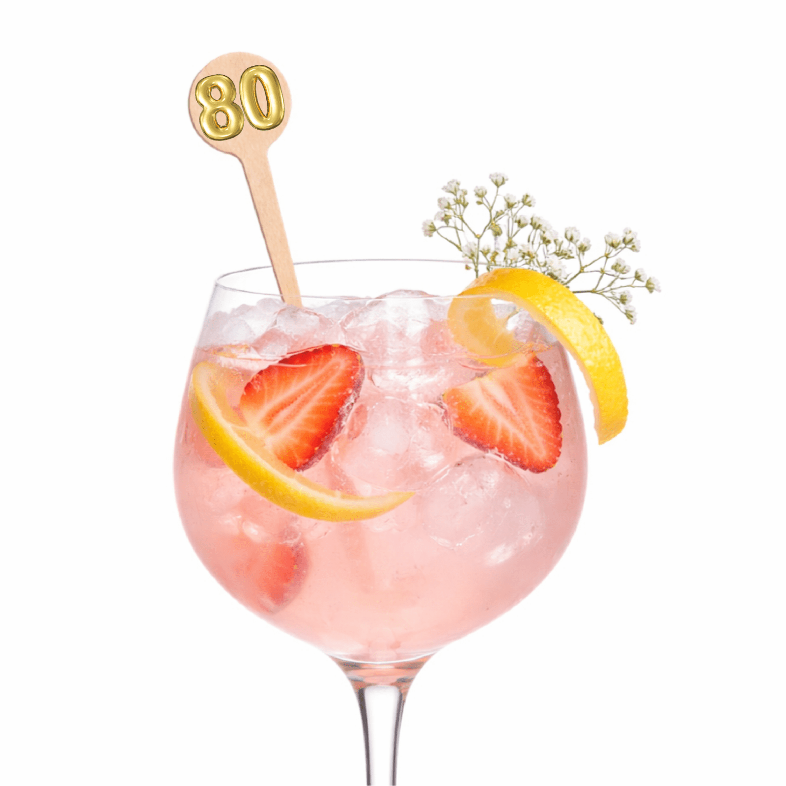 4 inch Custom Milestone Birthday Cocktail and Dessert Picks - Round Top ( Pointy ) - Pick On Us, LLC