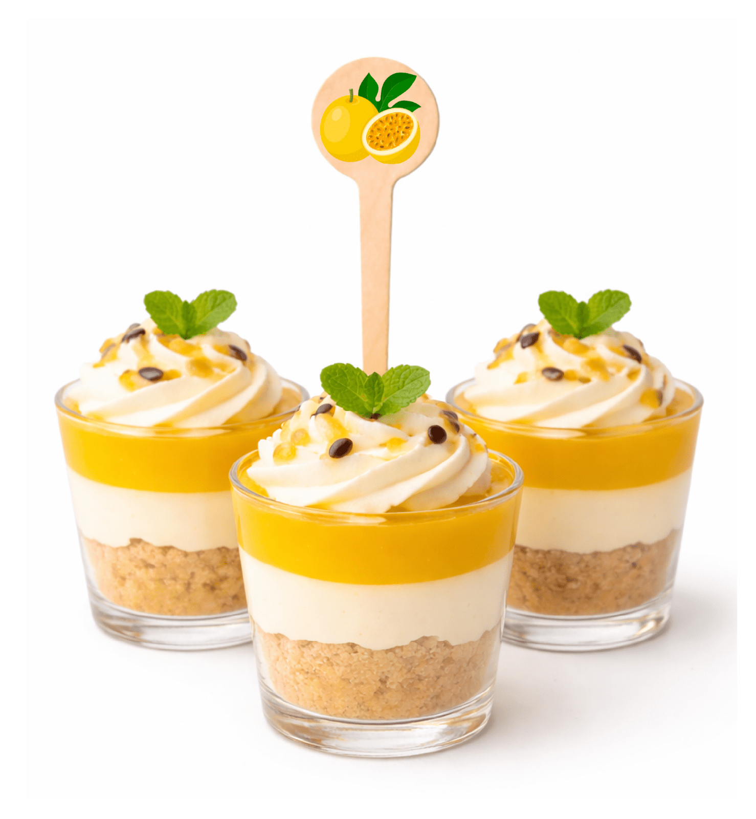 4 inch Custom Mini Dessert Toppers – Custom Print - Round Top ( Pointy ) - Pick On Us, LLC