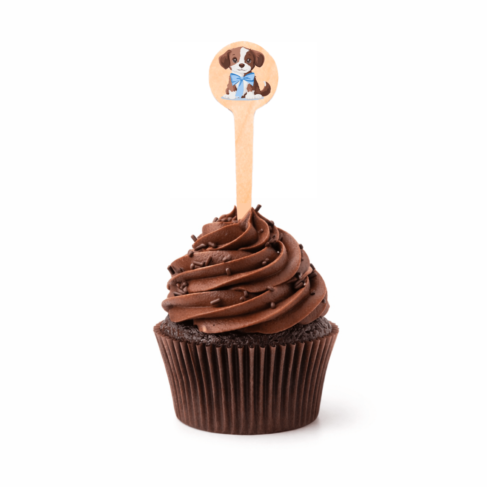 4 inch Custom Pet Photo Cupcake Toppers - Round Top ( Pointy ) - Pick On Us, LLC