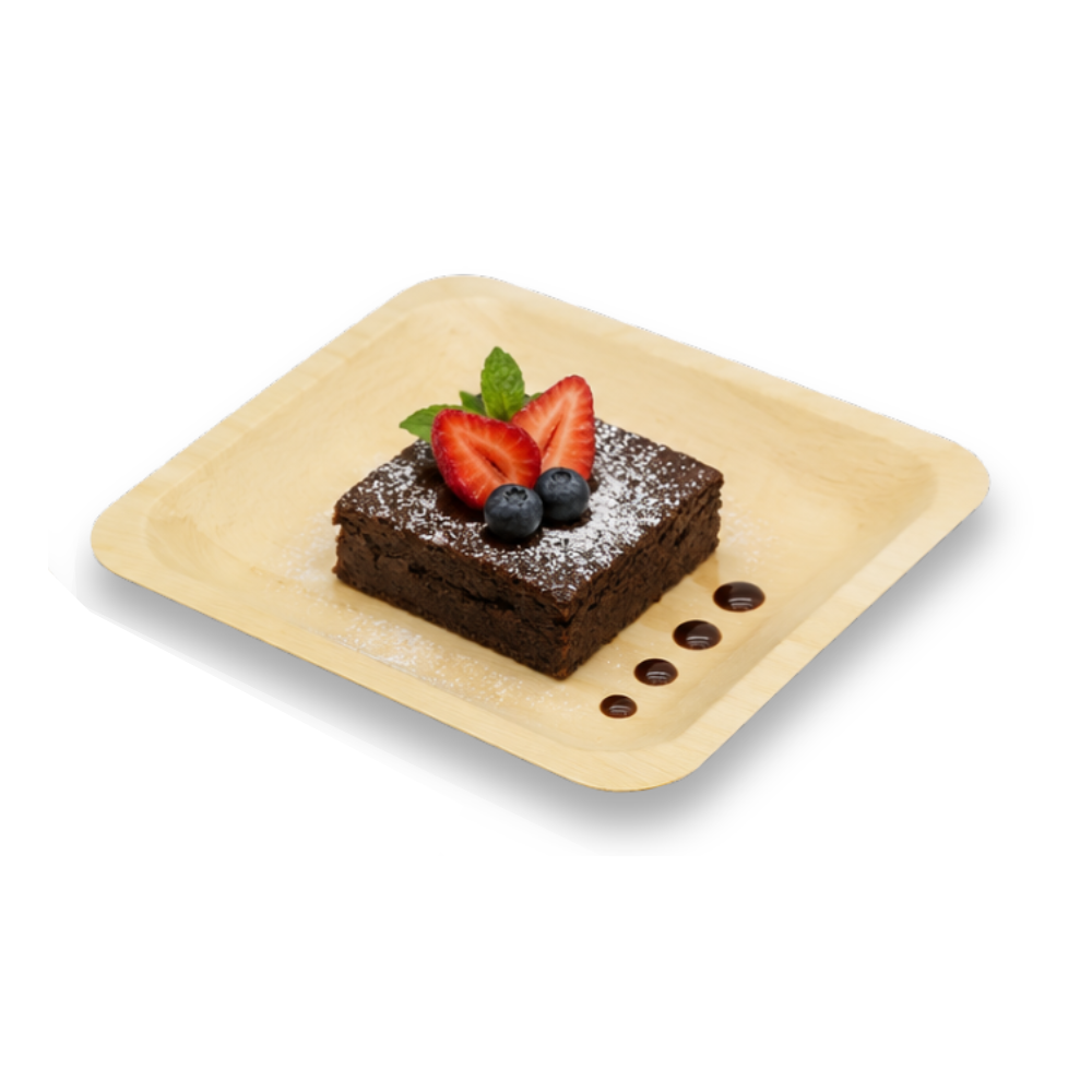 5.5"x 5.5" Square Wooden Plate