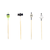 4.75 inch (12 cm) Halloween Assorted Picks – Mummy, Frankenstein, Ghost & Bat - Pick On Us, LLC