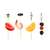 4.75 inch (12 cm) Halloween Assorted Picks – Mummy, Frankenstein, Ghost & Bat - Pick On Us, LLC