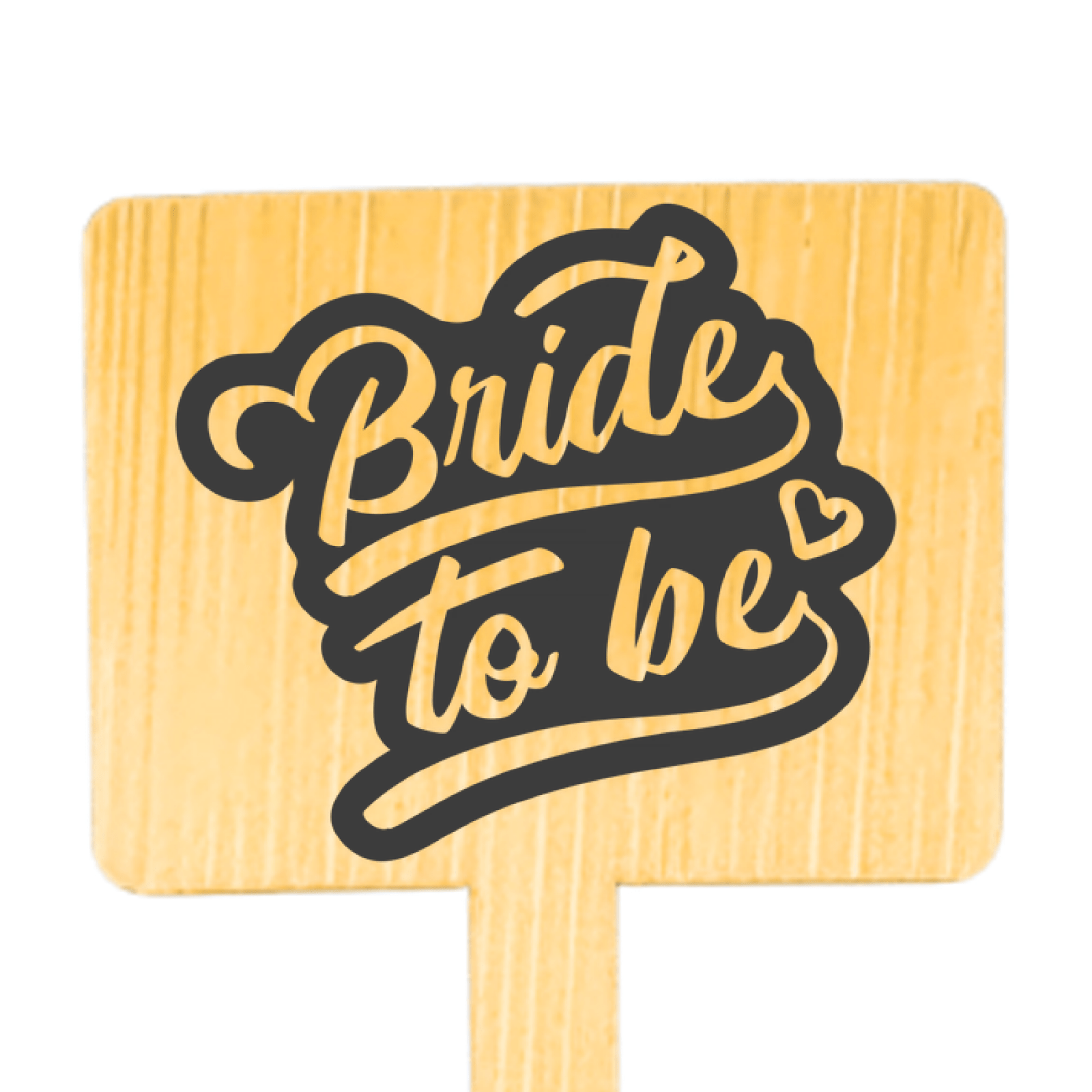 4.75 Inch Bridal Shower Dessert Picks - Bamboo Horizontal Rectangle - Pick On Us, LLC