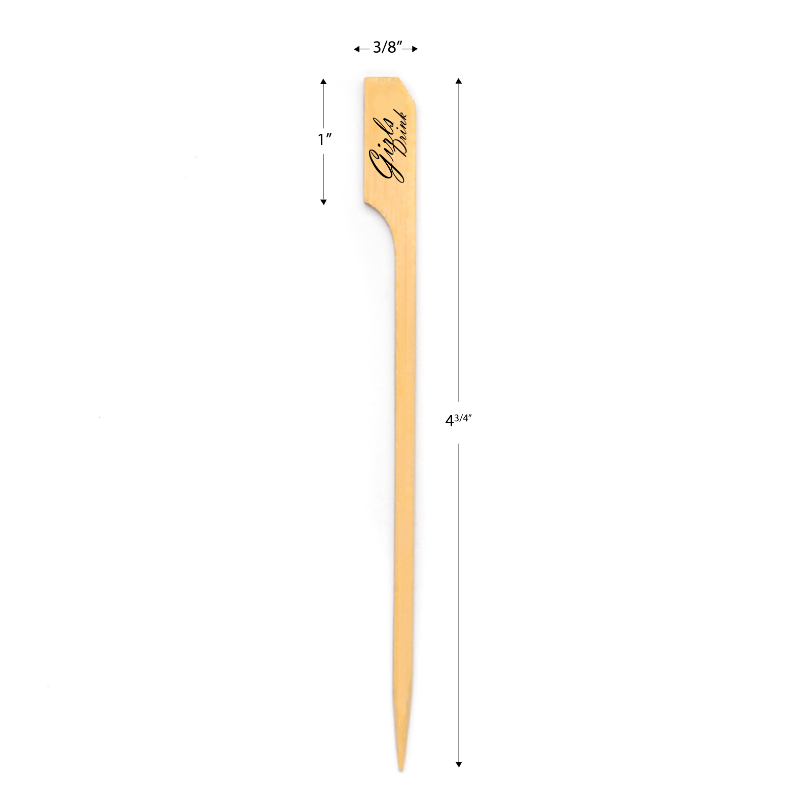 4.75 Inch Custom Girls Night Cocktail Picks - Boat Oar Picks - Pick On Us, LLC
