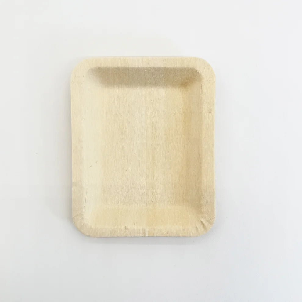 4.7"x 3.7" Rectangle Wooden Plate - Pick On Us, LLC