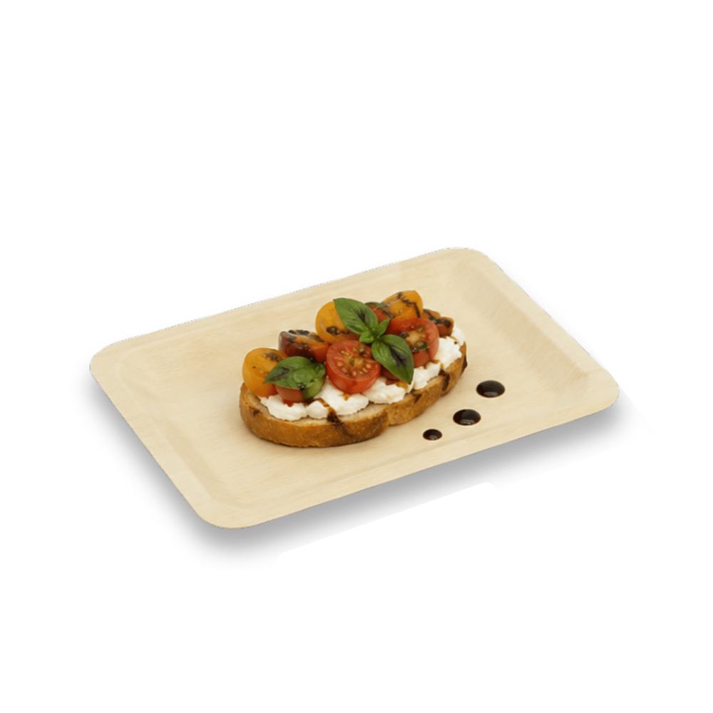 4.7"x 3.7" Rectangle Wooden Plate - Pick On Us, LLC