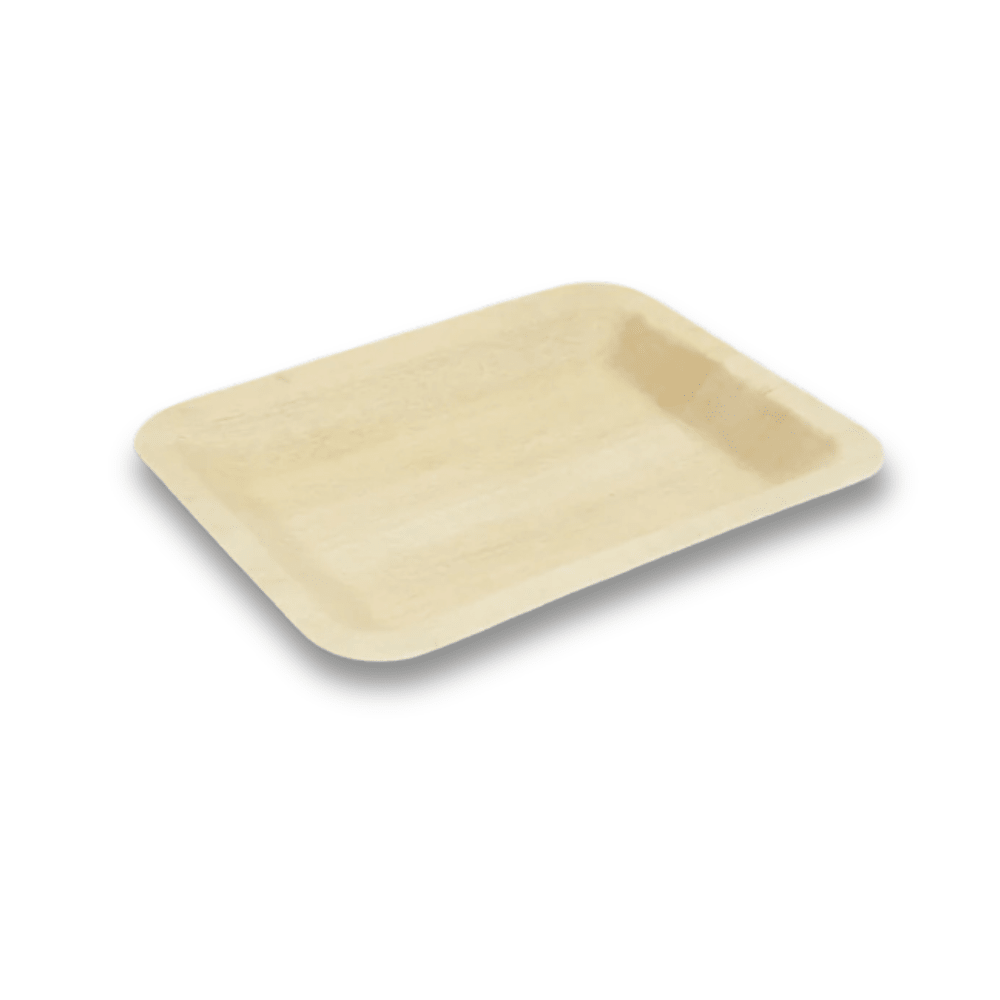4.7"x 3.7" Rectangle Wooden Plate - Pick On Us, LLC