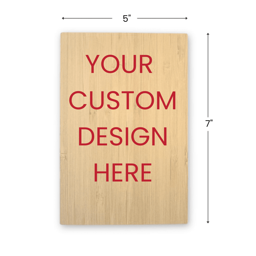 5 × 7 Inch Custom Printed Bamboo Sign - Pick On Us, LLC