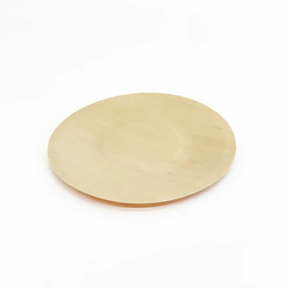 5.5" Round Wooden Plate - Pick On Us, LLC