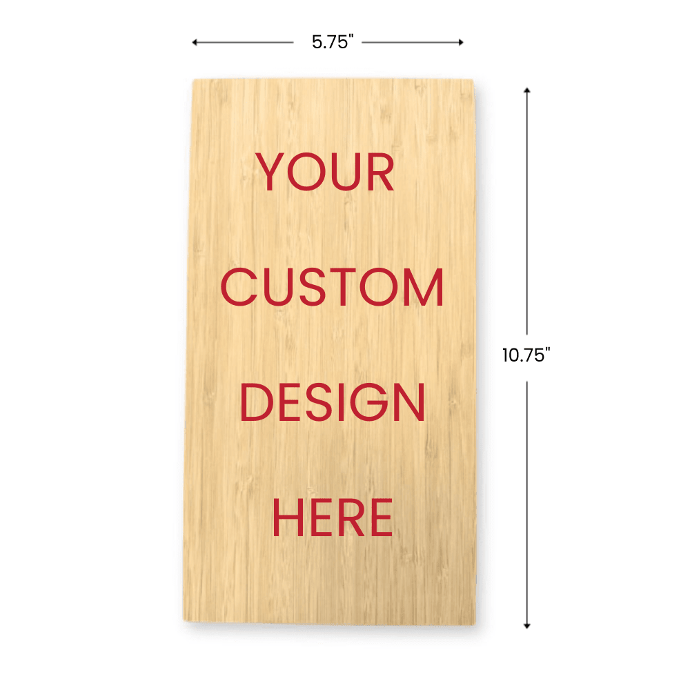 5.75 × 10.75 Inch Custom Printed Bamboo Sign - Pick On Us, LLC