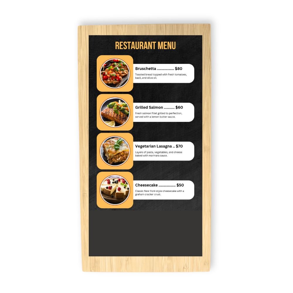5.75 × 10.75 Inch Custom Printed Bamboo Sign - Pick On Us, LLC