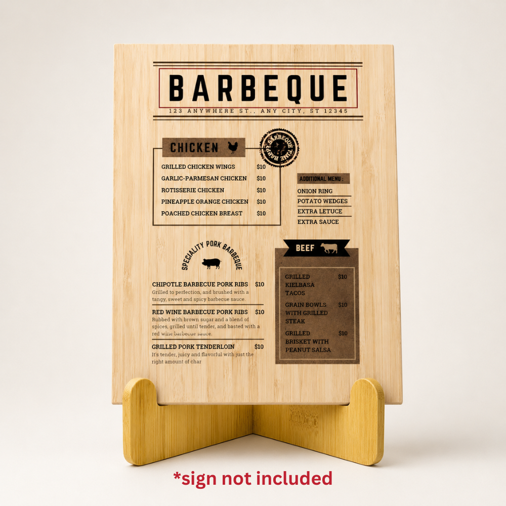 Bamboo Sign - Easel