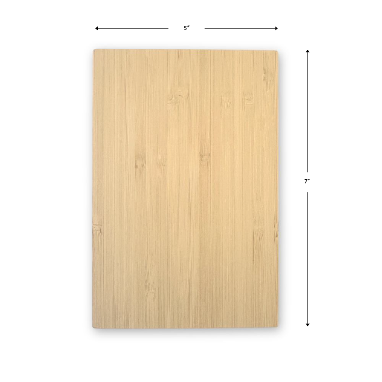 5 × 7 Inch Custom Printed Bamboo Sign