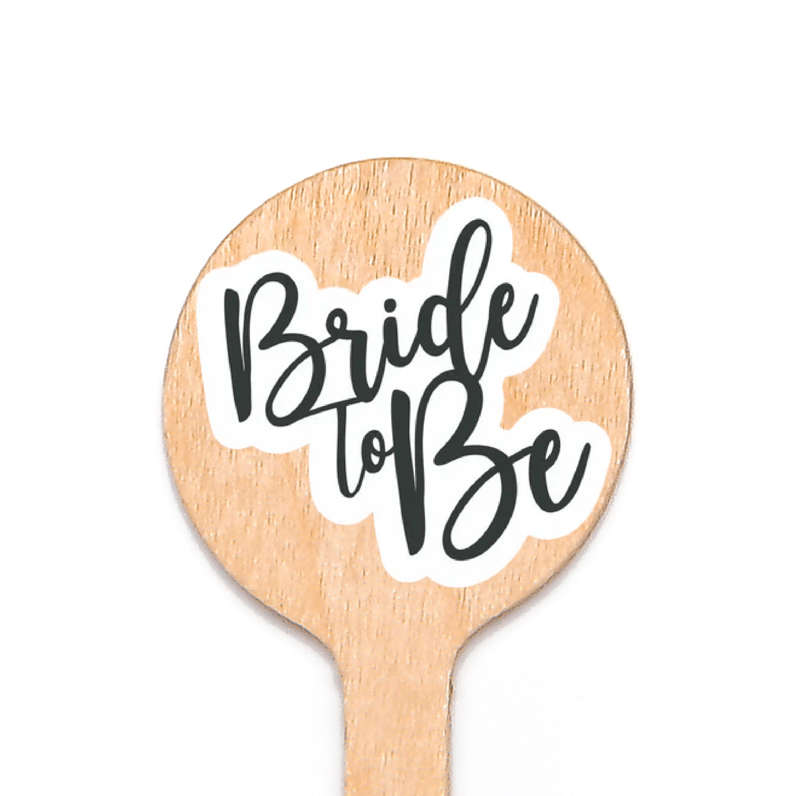 6 inch Custom Bridal Shower Drink Stirrers - Round Top - Color Printing - Pick On Us, LLC