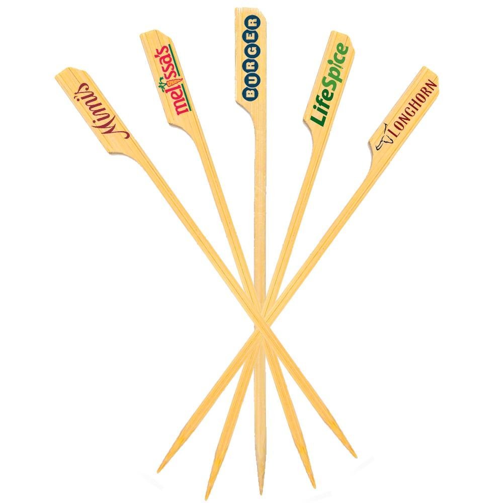 6 Inch Custom Drink Stirrers - Boat Oar Picks - Color Printing - Pick On Us, LLC