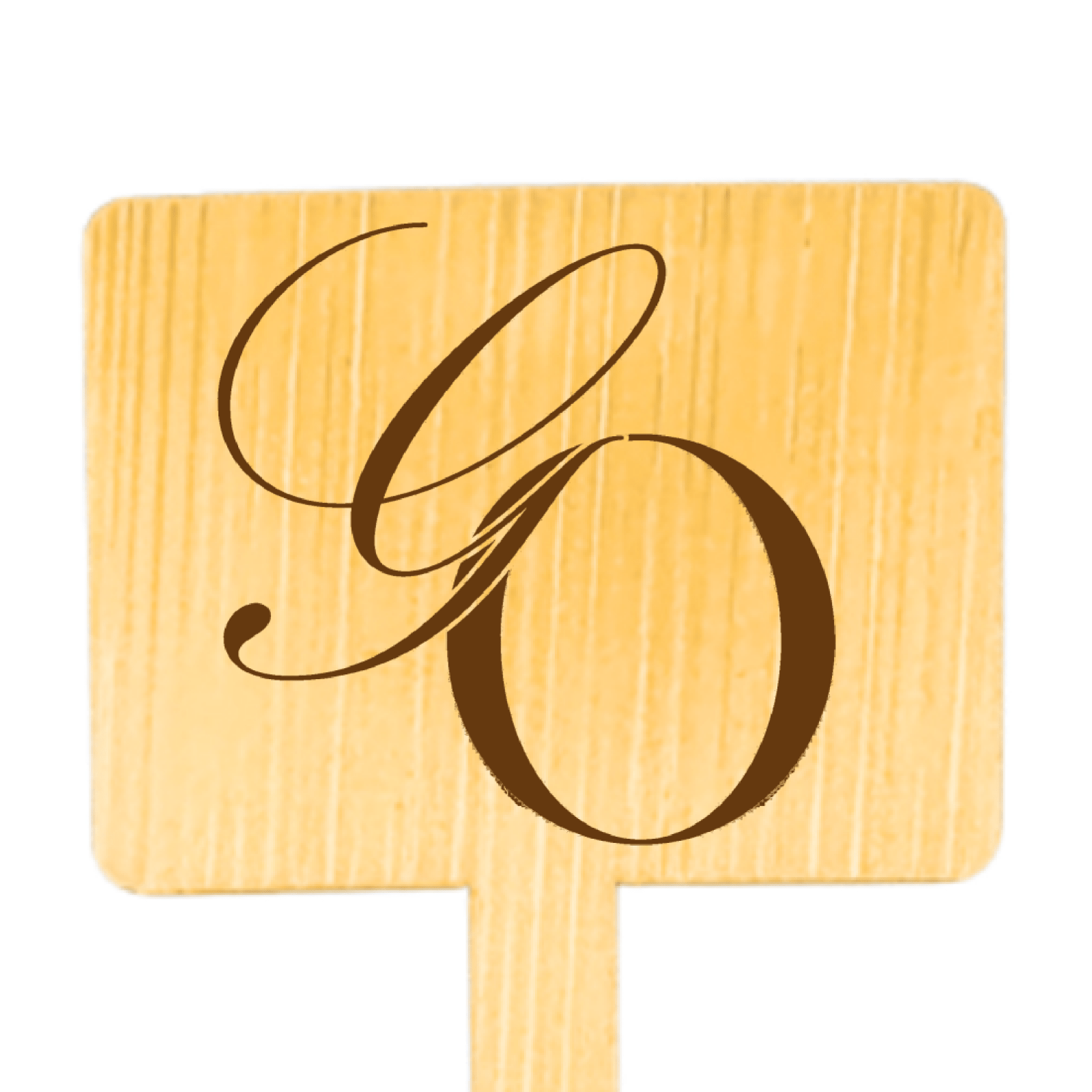 6 Inch Custom Home Bar Cocktail Stirrers - Bamboo Horizontal Rectangle - Color Printing - Pick On Us, LLC