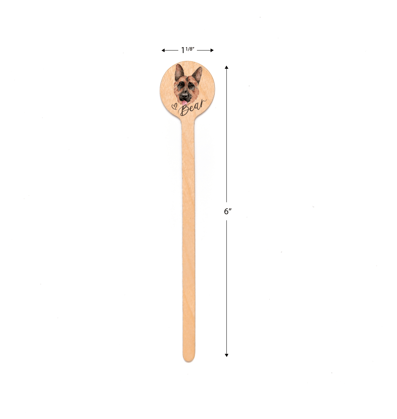 6 inch Wedding Pet Drink Stirrers - Round Top - Color Printing - Pick On Us, LLC