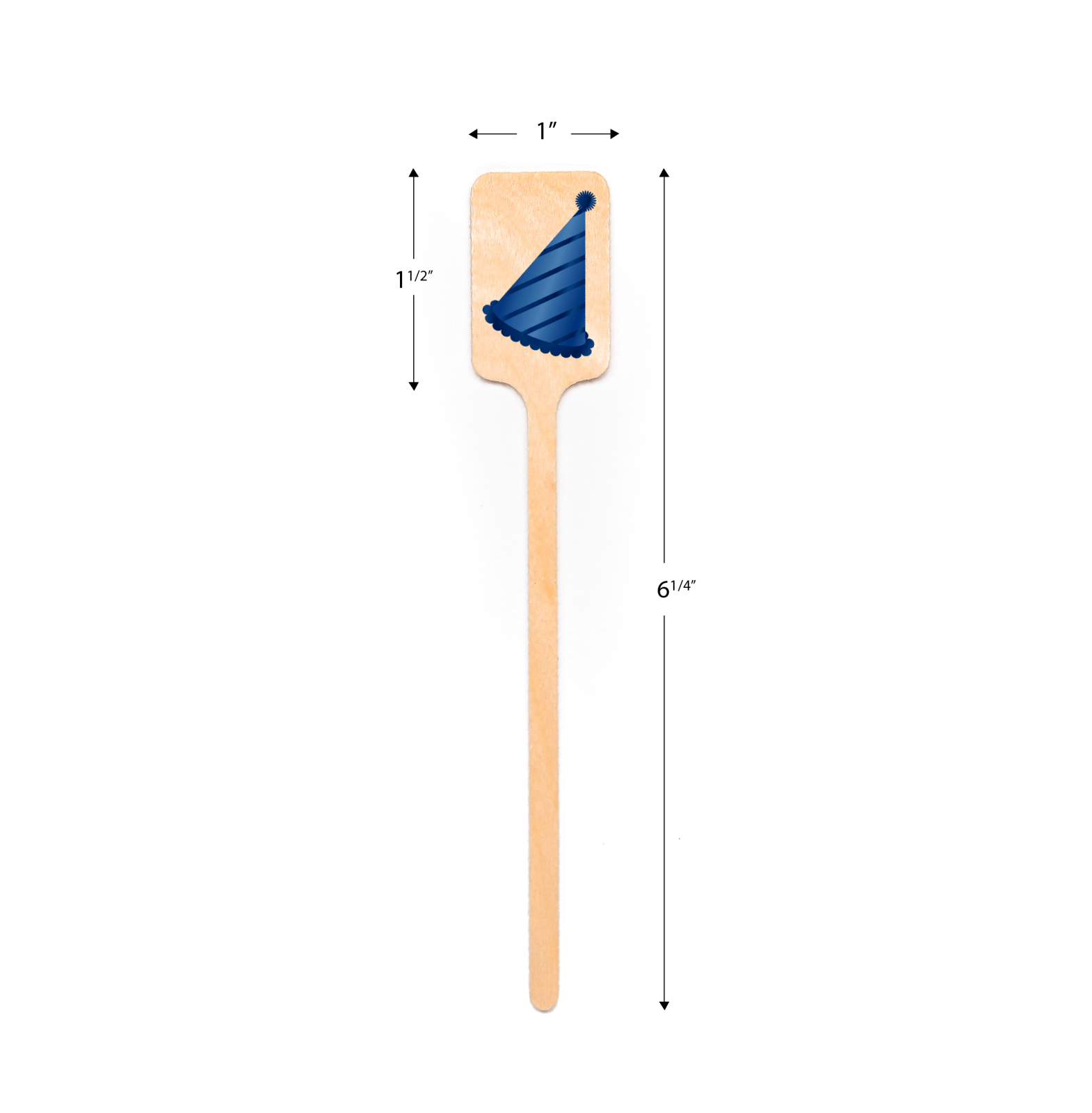 6.25 inch Custom Birthday Cake Toppers - Rectangle Top - Color Printing - Pick On Us, LLC