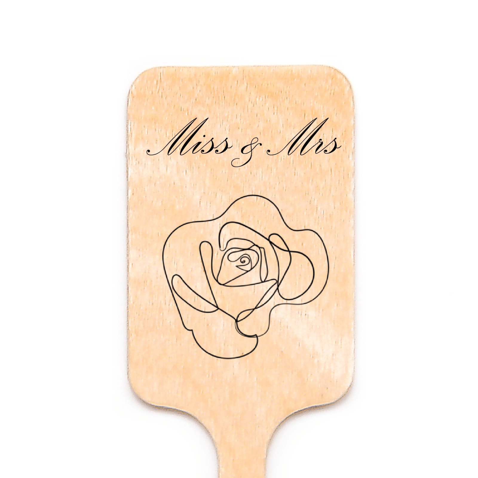 6.25 inch Custom Wedding Drink Stirrers - Rectangle Top - Color Printing - Pick On Us, LLC