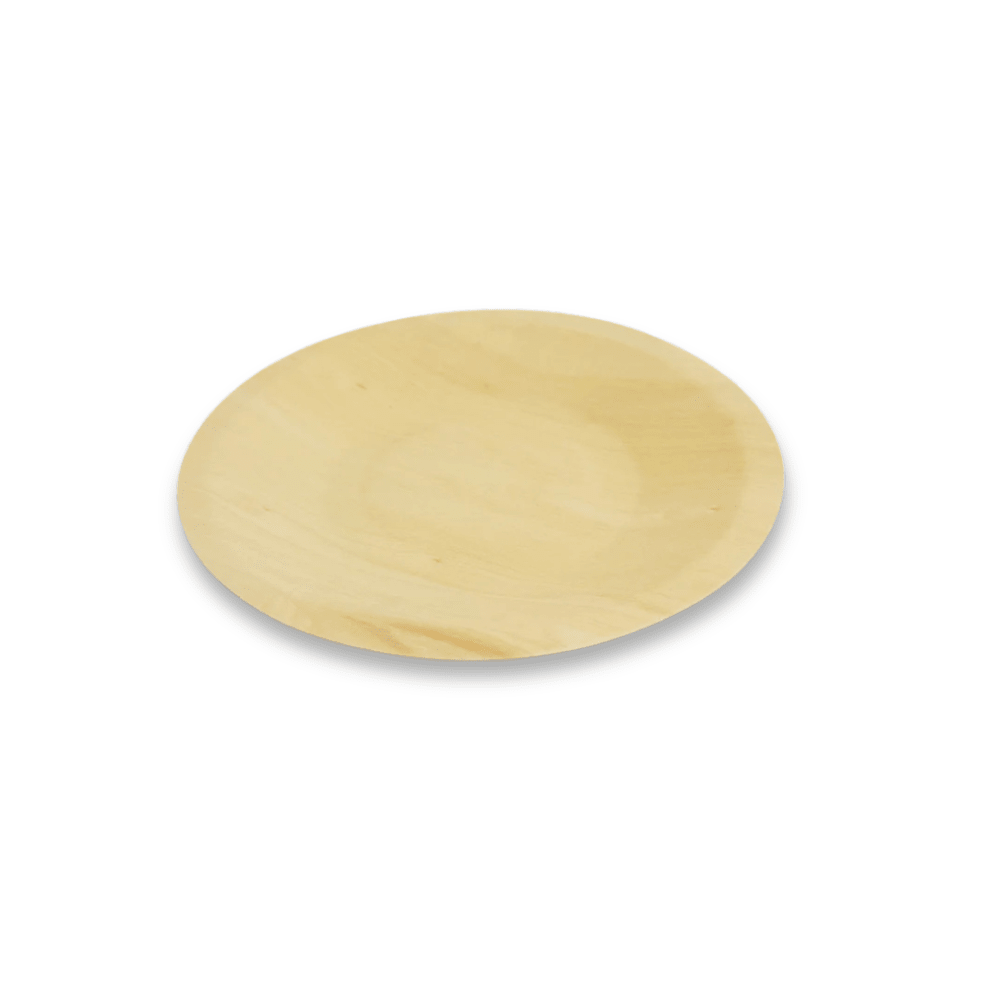 7.5" Round Wooden Plate - Pick On Us, LLC