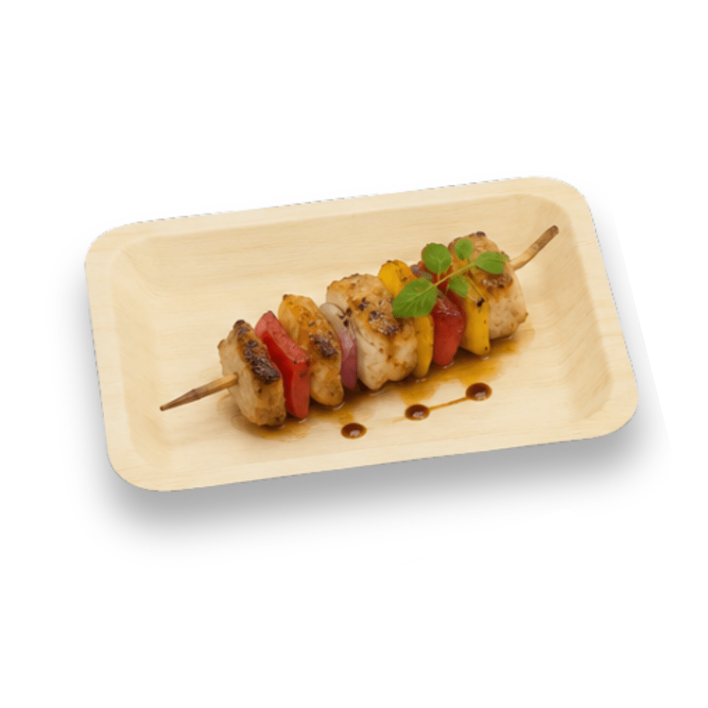 7.7” x 4.9” Rectangle Wooden Plate - Pick On Us, LLC
