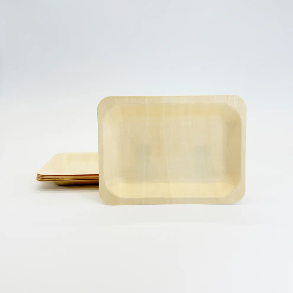 7.87"x5.7" Rectangle Wooden Plate - Pick On Us, LLC
