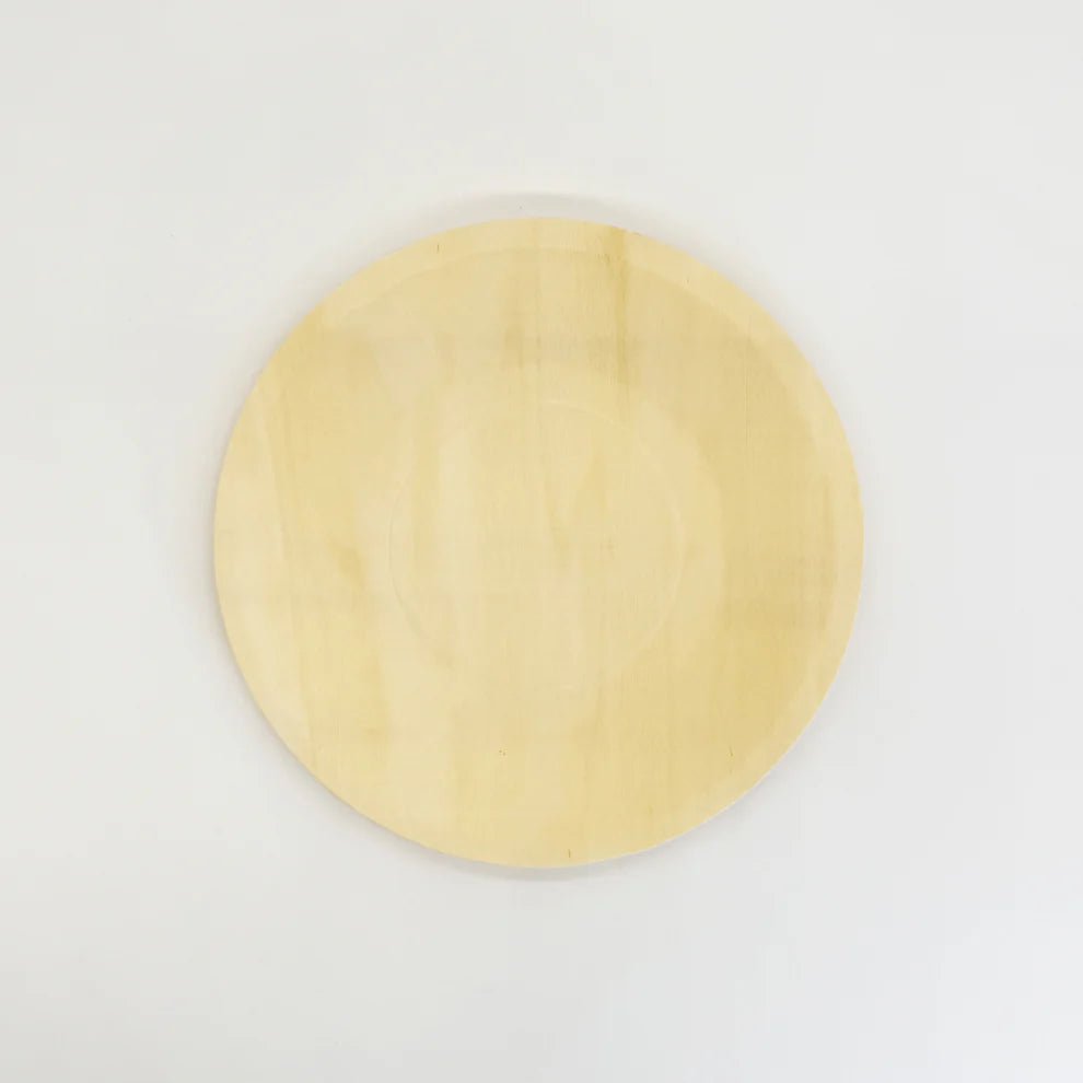 8.5" Round Wooden Plate - Pick On Us, LLC
