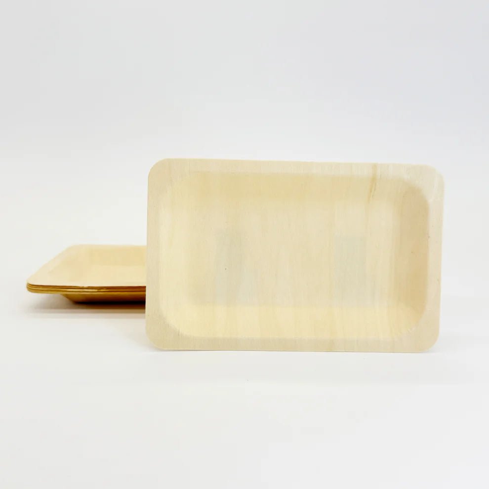 9.3"x 6.7" Rectangle Wooden Plate - Pick On Us, LLC