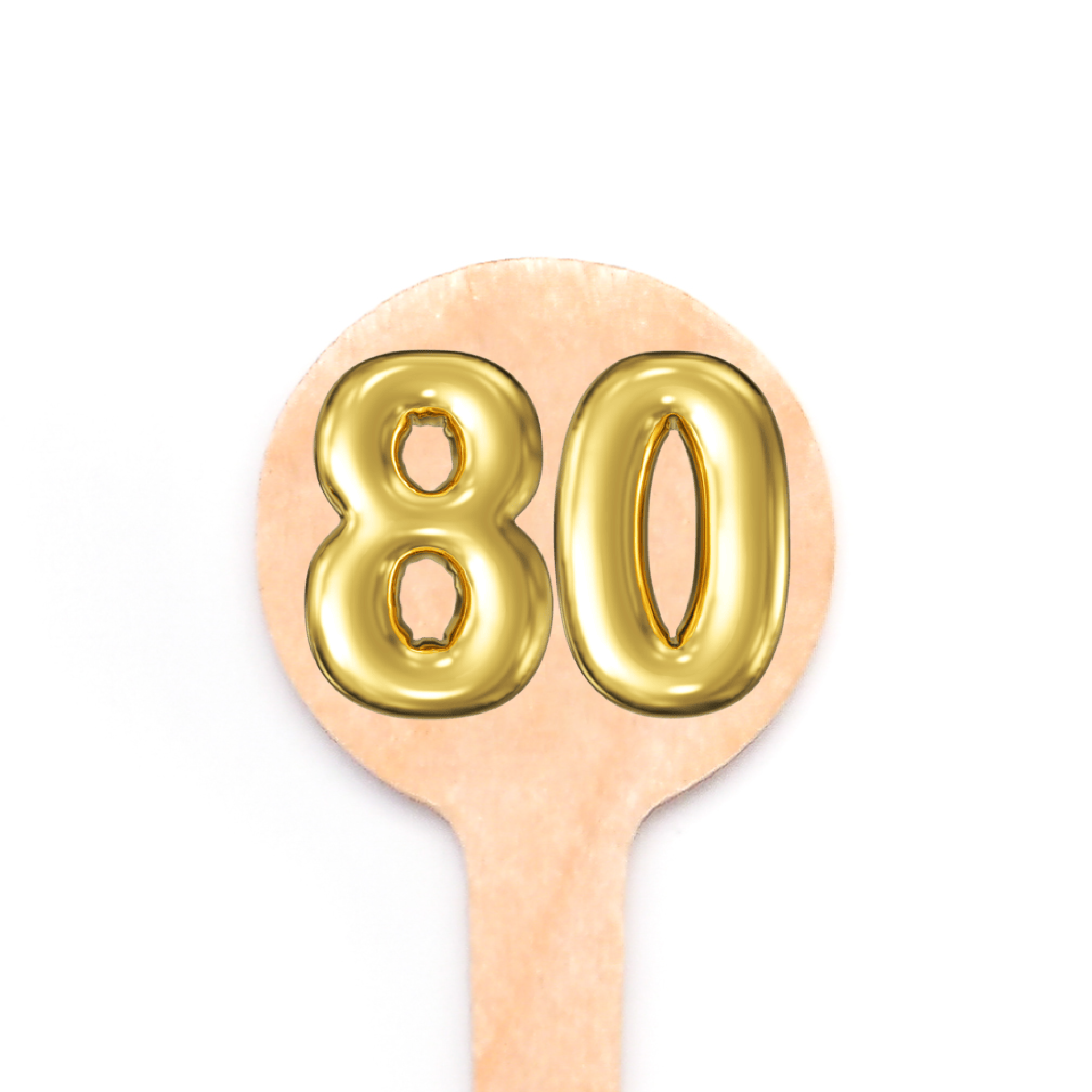 4 inch Custom Milestone Birthday Cocktail and Dessert Picks - Round Top ( Pointy ) Double Sided Printing