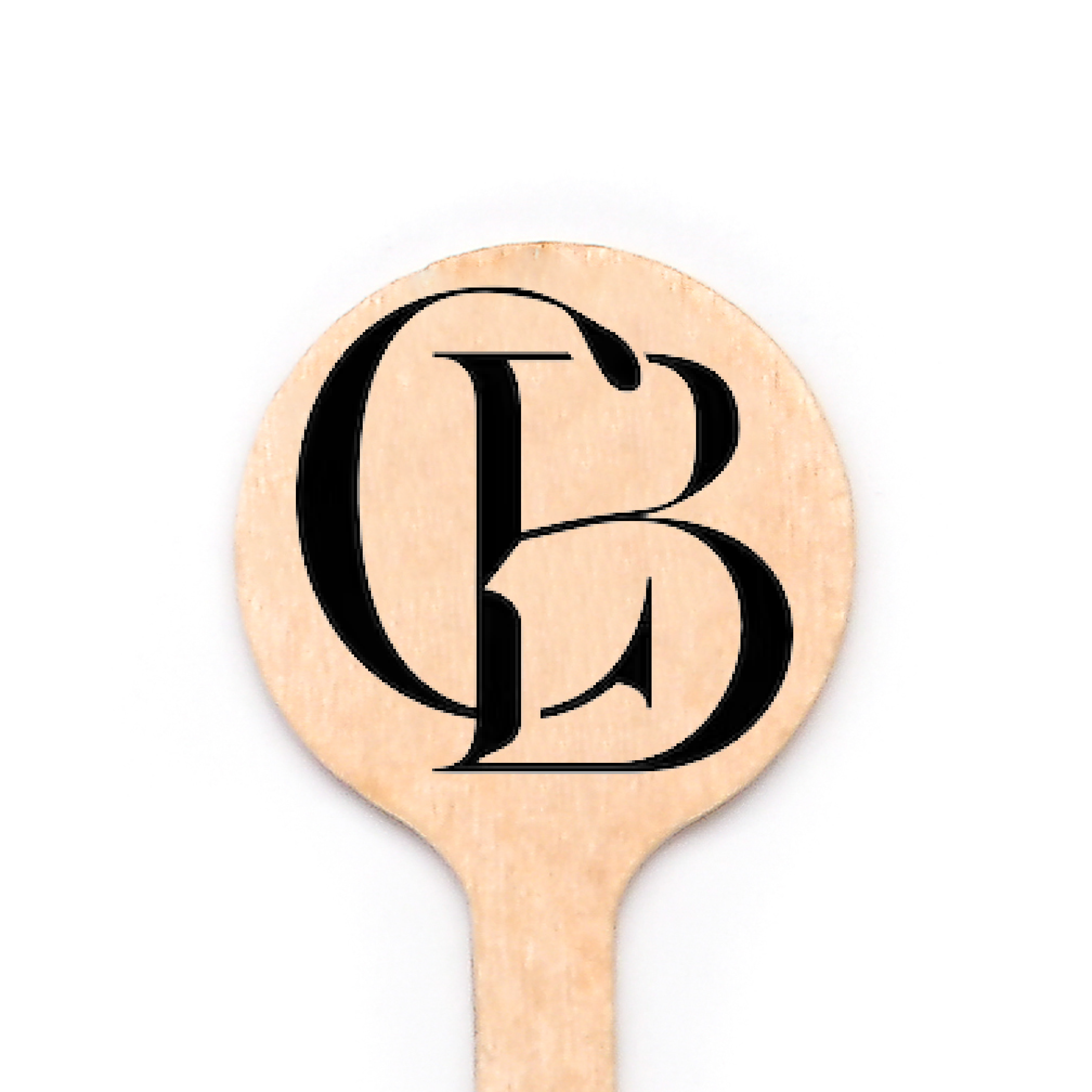 4 inch Custom  Monogram Wedding Cupcake Toppers - Round Top - Color Printing