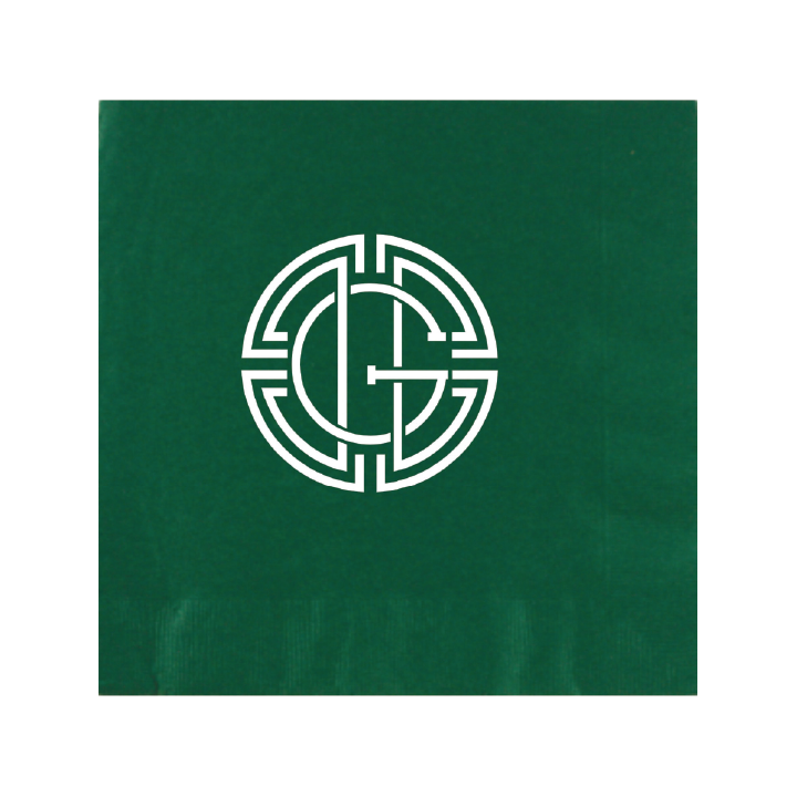 Custom Paper Dinner Napkins - Hunter Green