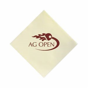 Custom Premium 3-Ply Linen Like Cocktail Napkins - Champagne