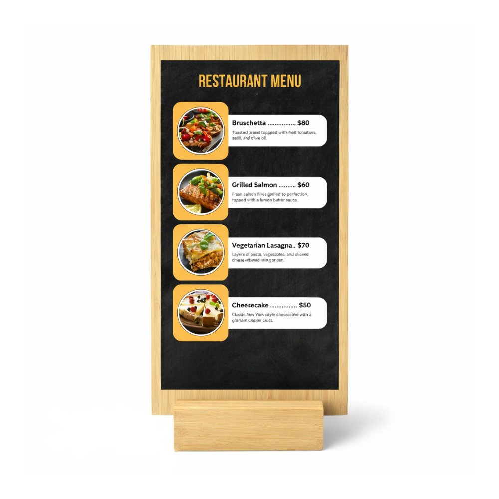 5.75 × 10.75 Inch Custom Printed Bamboo Sign