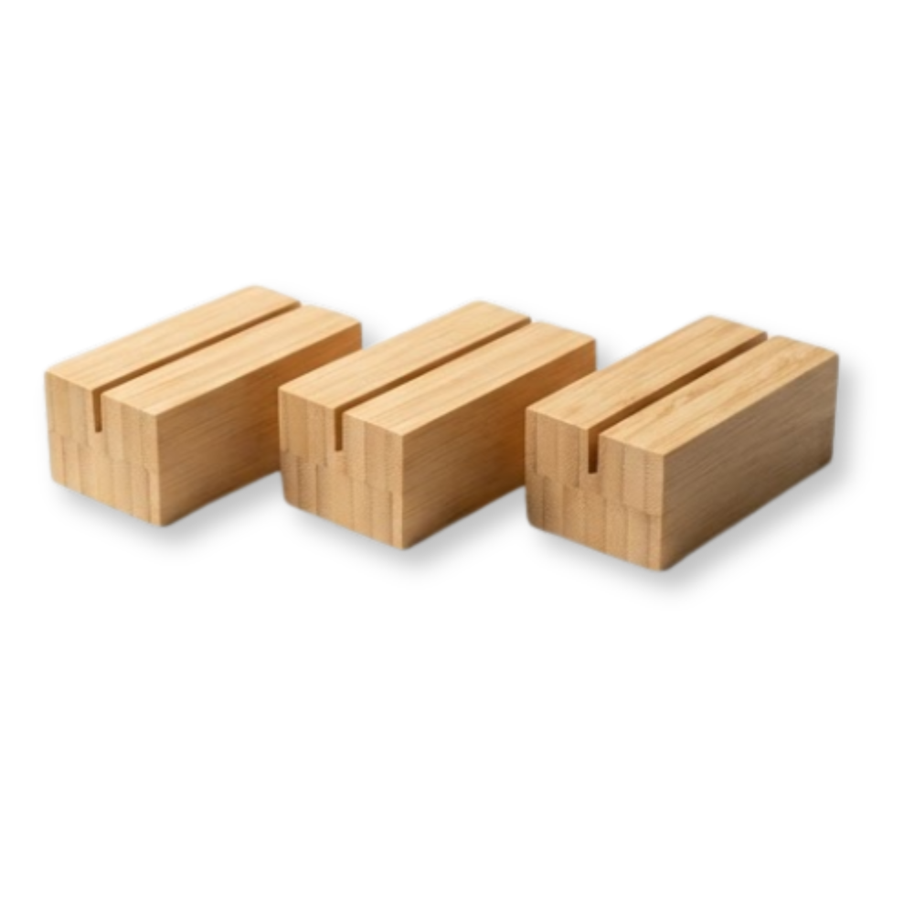 Bamboo Sign Holder - Block